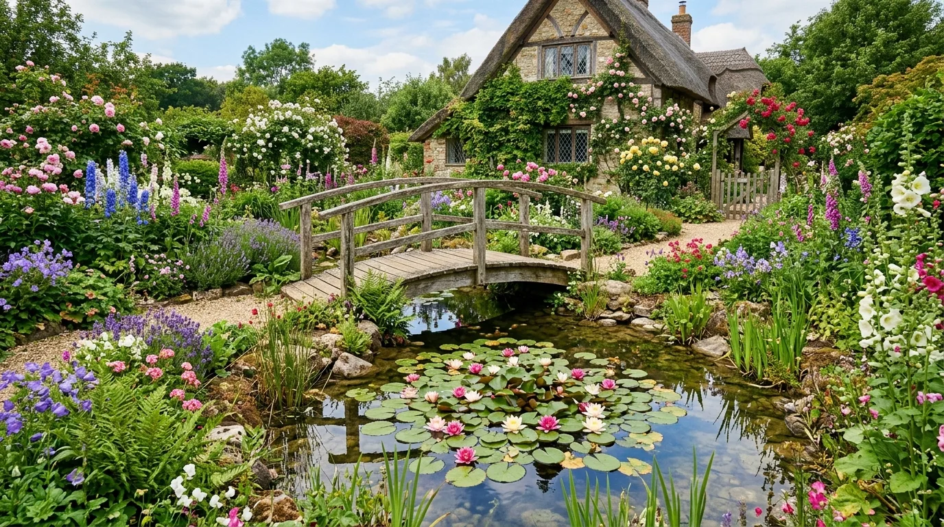 Tiny Pond Cottage Garden